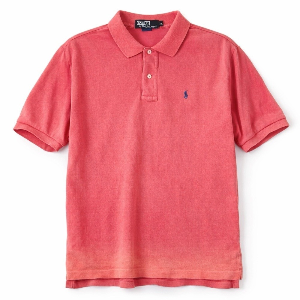 Polo Ralph Lauren Polo Shirt XL Pink Faded Distressed Short Sleeve